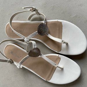 Xappeal White Sandals, Size 11